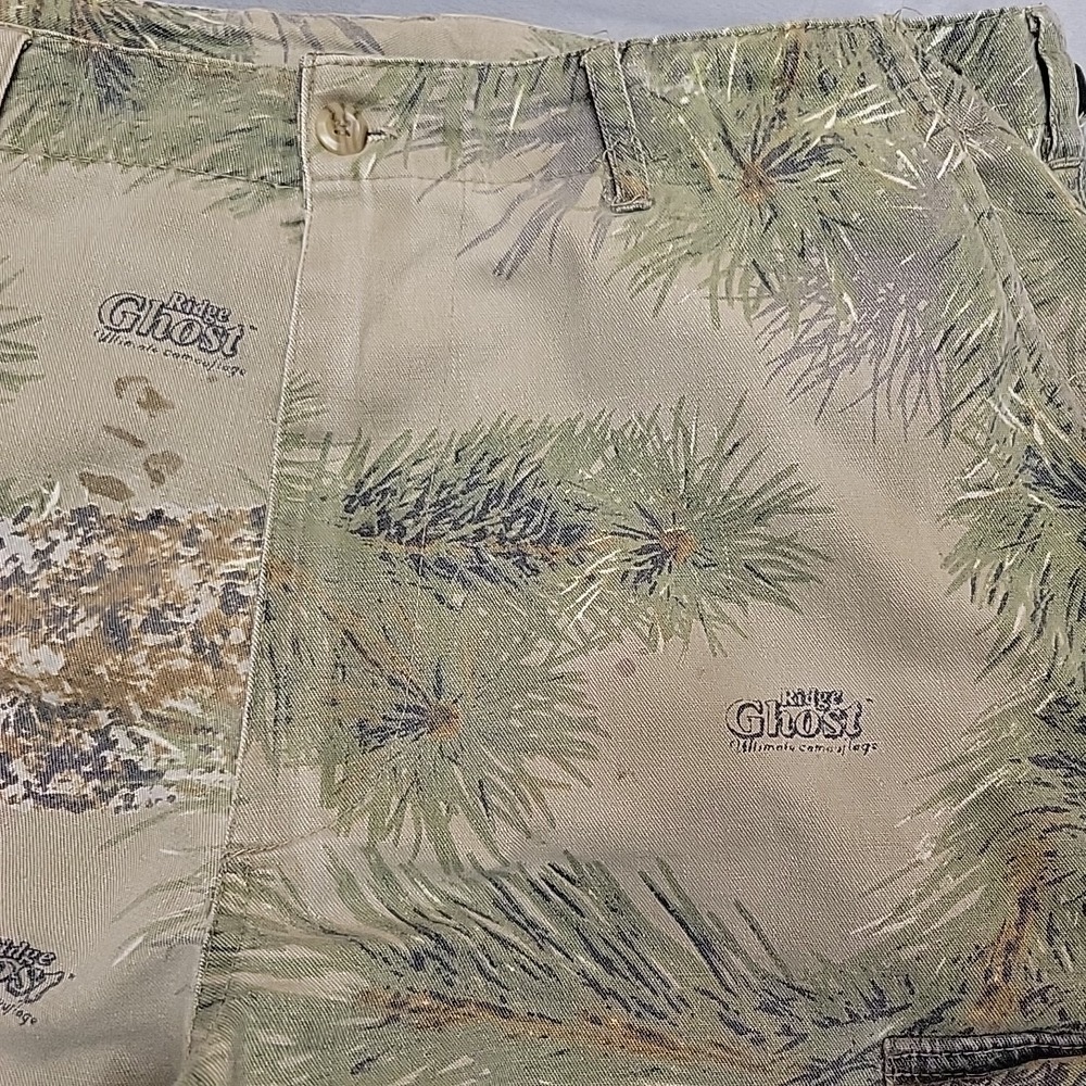 VTG Ghost Camo Pants Mens 34x30 Green Ridge Cargo Ultimate Camoflage Hunting - Picture 7 of 16
